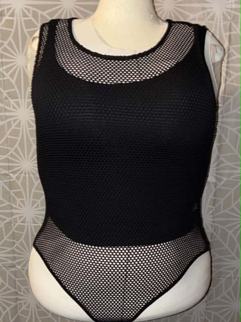 Fashion Nova Black Mesh Bodysuit – Size 3X (Never Worn)